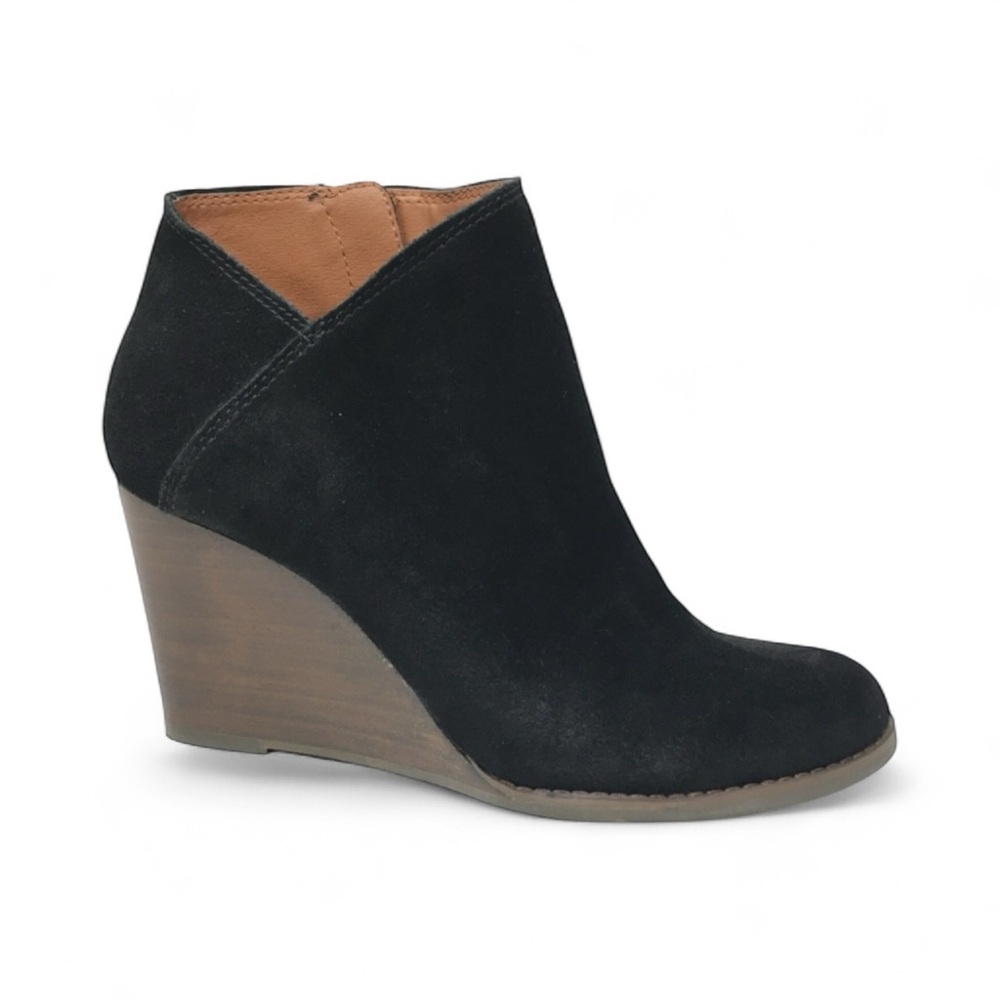 Lucky Brand Yakeema Ankle Boot in Black Suede Women’s Size 9M